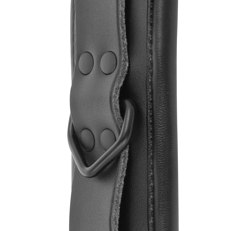 DARKNESS - ADJUSTABLE ANKLE HANDCUFFS BLACK LEATHER - Imagem de 4