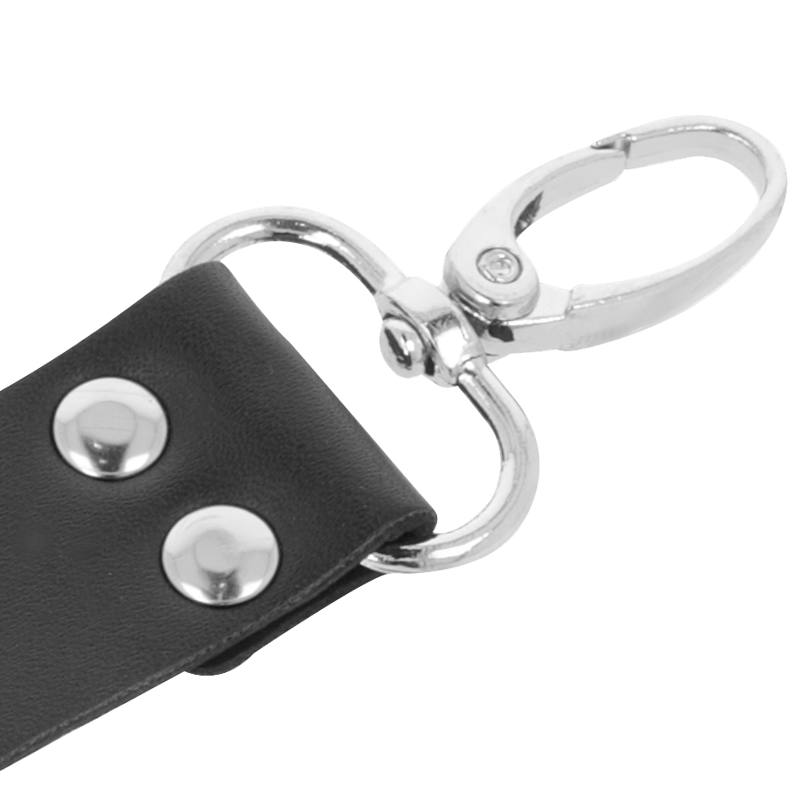 DARKNESS - LEATHER HANDCUFFS FOR FOOT AND HANDS BLACK - Imagem de 3