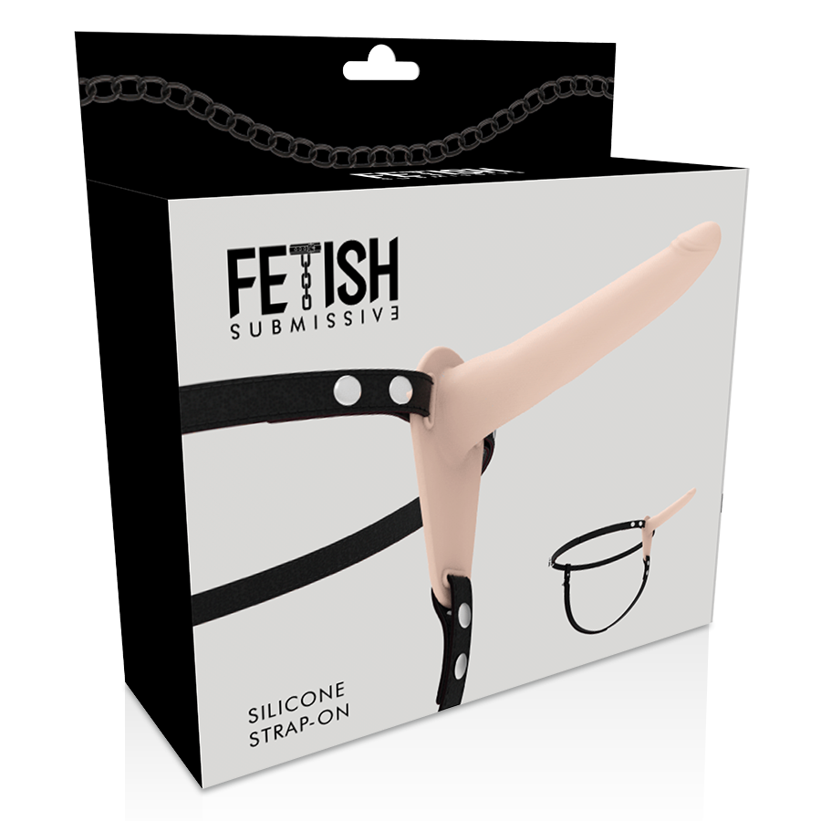 FETISH SUBMISSIVE HARNESS - FLESH SILICONE 15 CM - Imagem de 5