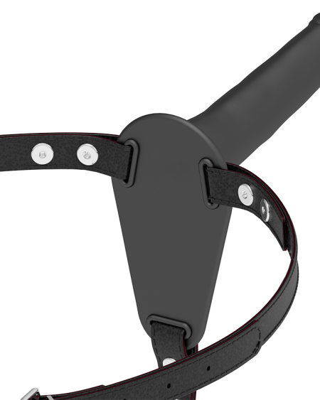 FETISH SUBMISSIVE HARNESS - BLACK SILICONE 15 CM