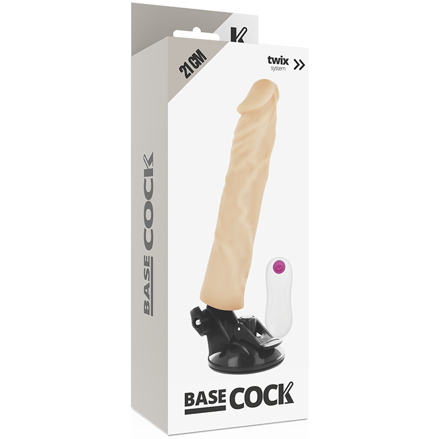BASECOCK - VIBRADOR REALÍSTICO CONTROL REMOTO NATURAL 21 CM -O- 4 CM - Imagem de 4