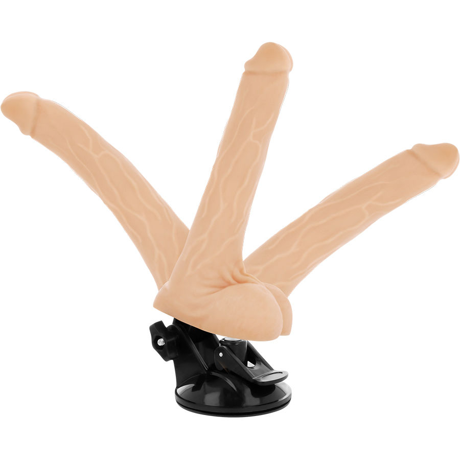 BASECOCK - VIBRADOR REALÍSTICO ARTICULABLE CONTROL REMOTO NATURAL 18.5 CM -O- 4 CM - Imagem de 3
