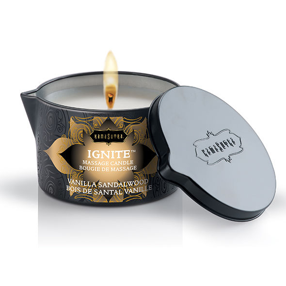 KAMASUTRA - VANILLA AND SANDALWOOD MASSAGE CANDLE 170 GR - Imagem de 2