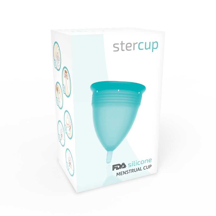 STERCUP - FDA SILICONE MENSTRUAL CUP AQUAMARINE - SIZE L - Imagem de 5