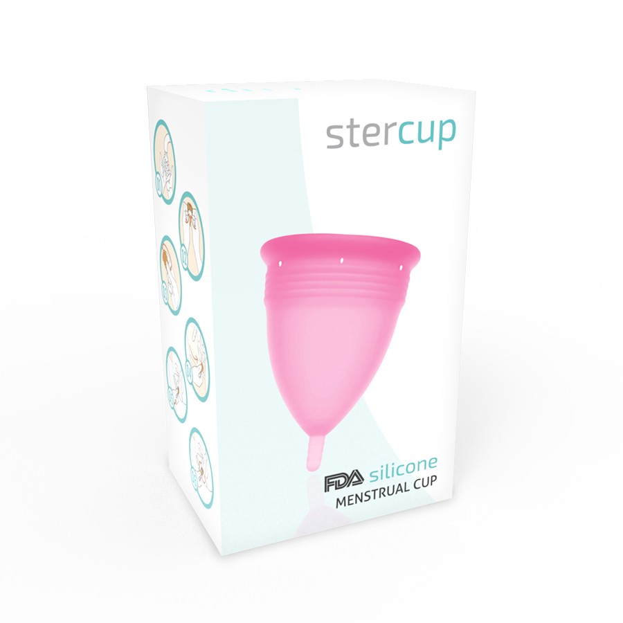 STERCUP - FDA SILICONE MENSTRUAL CUP PINK - SIZE S - Imagem de 5