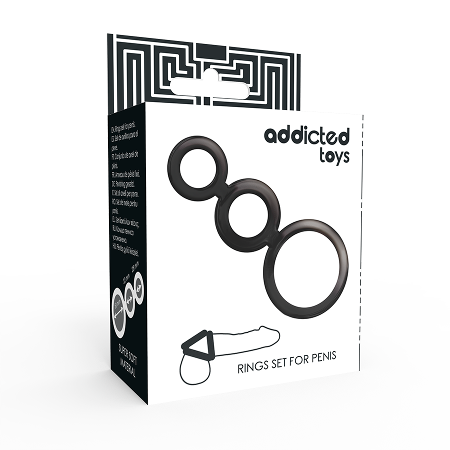 ADDICTED TOYS - RINGS SET FOR PENIS - SMOKED - Imagem de 4