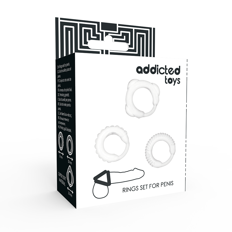 ADDICTED TOYS - C-RING SET CLEAR - Imagem de 4