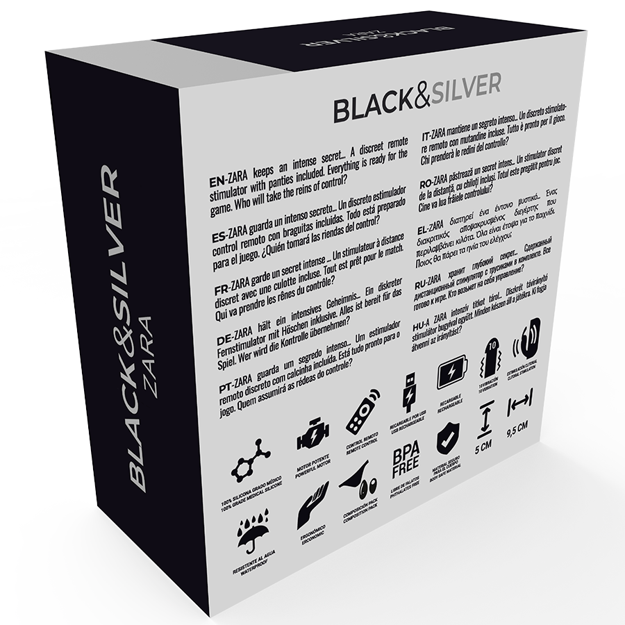 BLACKSILVER - ZARA REMOTE CONTROL STIMULATOR WITH FREE PANTY - Imagem de 5