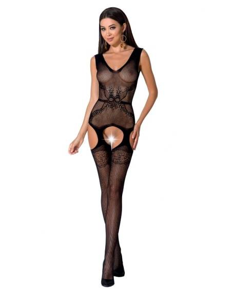 PASSION - WOMAN BS062 BODYSTOCKING BLACK ONE SIZE