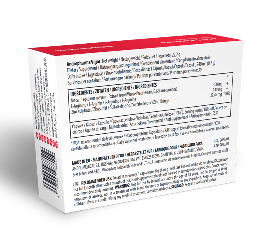 ANDROPHARMA VIGOR - LIBIDO ENHANCING SUPPLEMENT - Imagem de 2