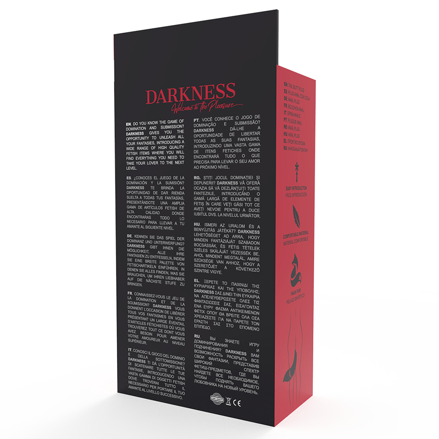DARKNESS - SILICONE ANAL PLUG WITH GRAY TAIL - Imagem de 4