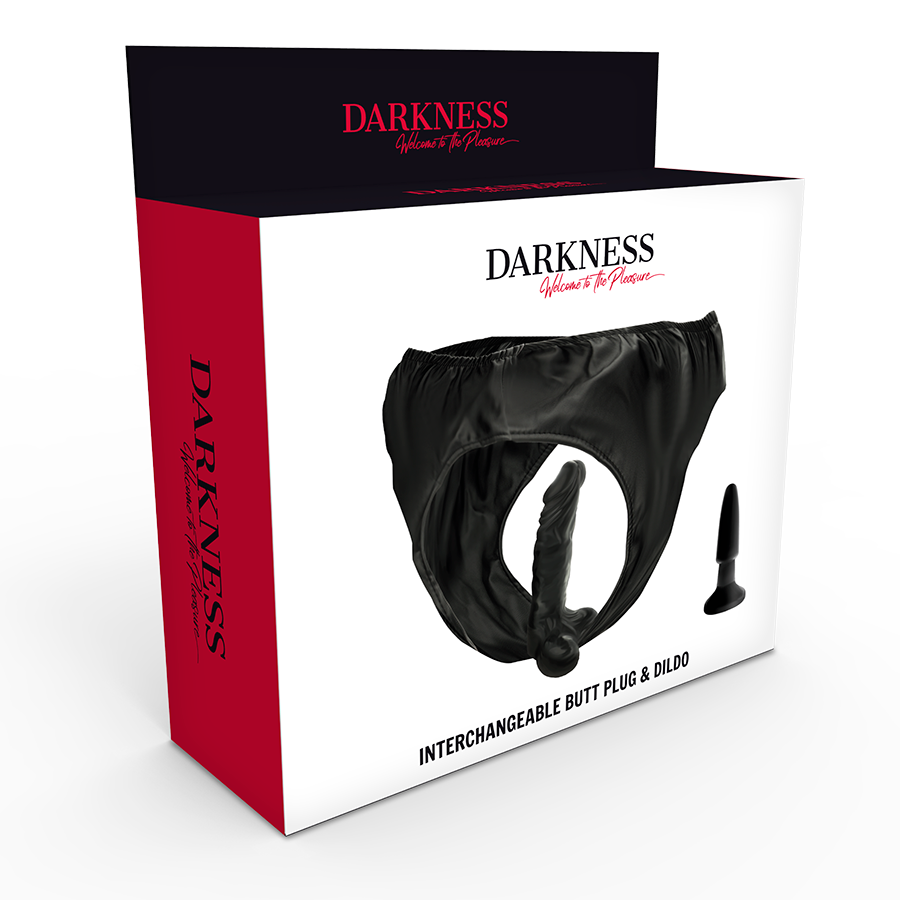 DARKNESS - PANTIES WITH PLUG AND INTERCHANGEABLE DILDO - Imagem de 4