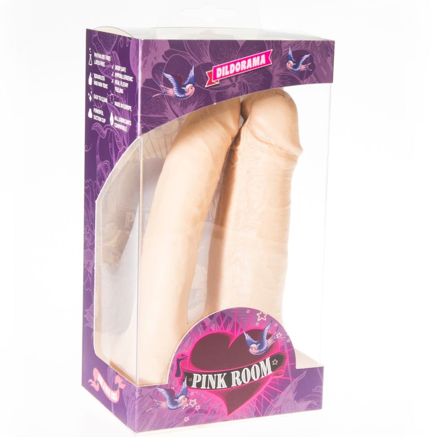 PINK ROOM - ARTHUS REALISTIC DOUBLE DILDO FLESH 17CM/15.5CM - Imagem de 2