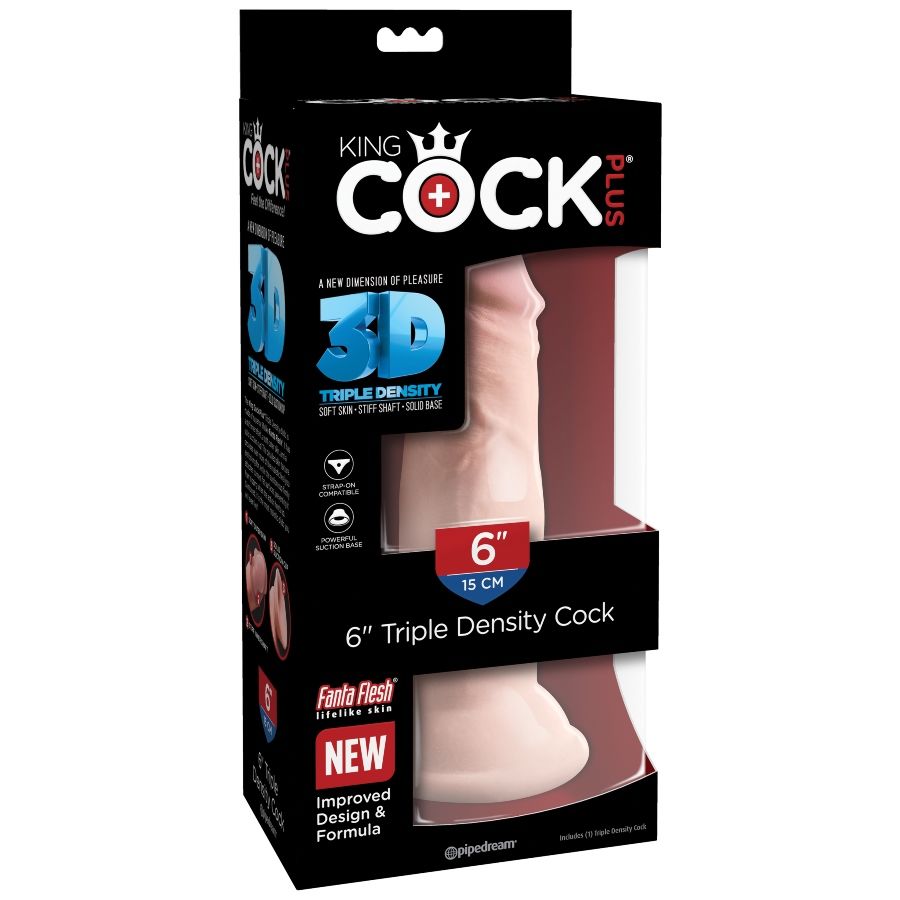 KING COCK - TRIPLE DENSITY DILDO 15 CM - Imagem de 5