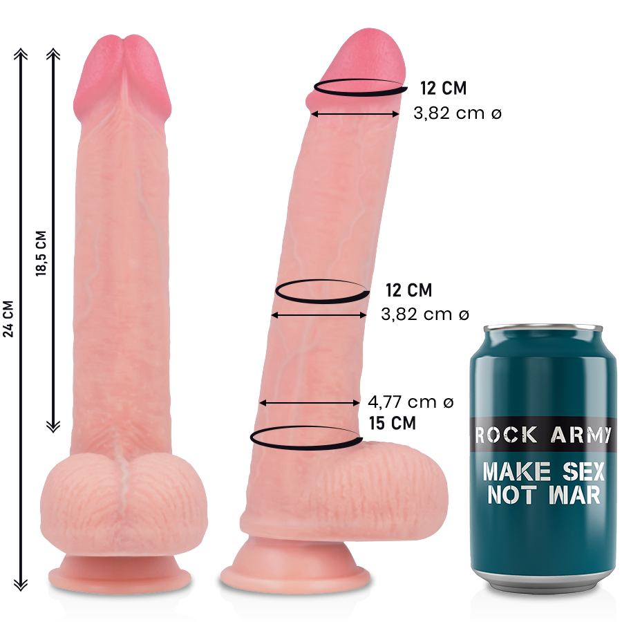 ROCKARMY - LIQUID SILICONE PREMIUM KINGCOBRA REALISTIC 24 CM -O- 4.77 CM - Imagem de 2