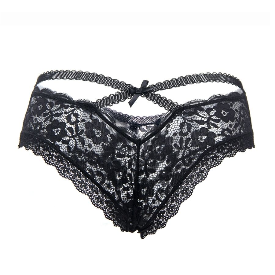 QUEEN LINGERIE - PANTIES DE ENCAJE FLORAL S/M - Imagem de 4