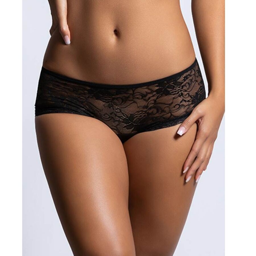 QUEEN LINGERIE - CALCINHA DE RENDA FLORAL COM ABERTURA NAS COSTAS S/M - Imagem de 2