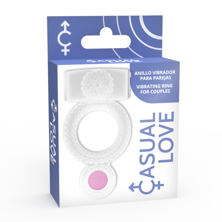 CASUAL LOVE - RING VIBRATING DOUBLE PLEASURE TRANSPARENT - Imagem de 4