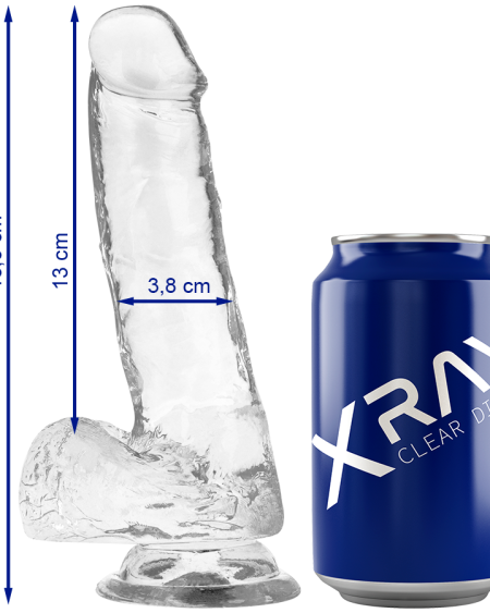 X RAY - CLEAR COCK WITH BALLS 18.5 CM -O- 3.8 CM