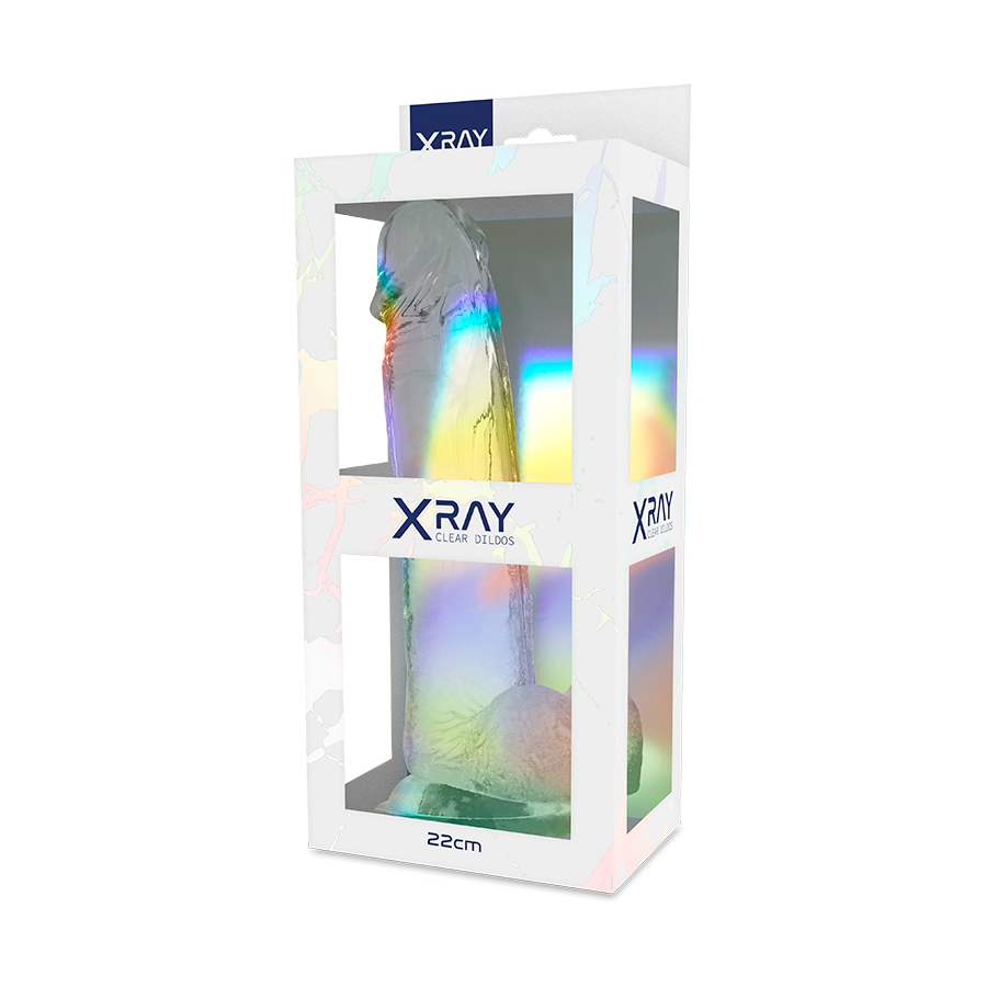 X RAY - CLEAR COCK WITH BALLS 22 CM -O- 4.6 CM - Imagem de 2
