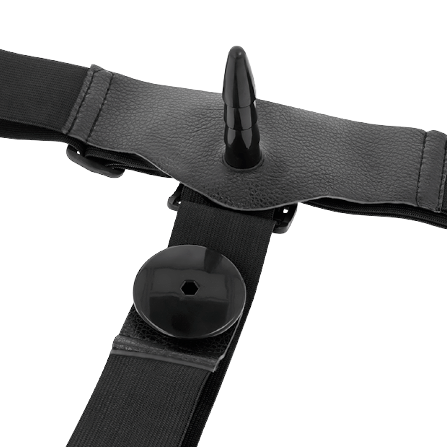 HARNESS ATTRACTION - HARRIS DOUBLE PENETRACI N WITH VIBRATION 18 CM -O- 3.5 CM - Imagem de 5