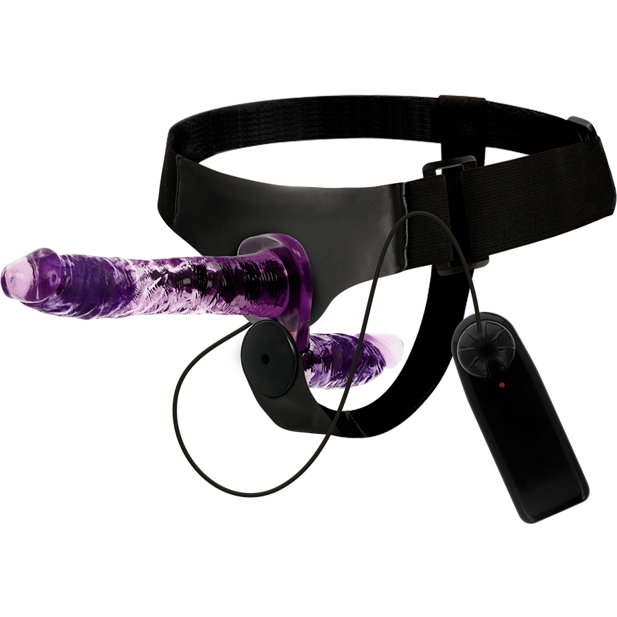 HARNESS ATTRACTION - RODNEY DOUBLE PENETRACI N VIBRATOR 18 CM -O- 3.5 CM - Imagem de 3