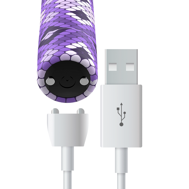 CUSTOM BULLETS - RECHARGEABLE SNAKE PURPLE MAGNETIC BULLET 10 INTENSITIES - Imagem de 5