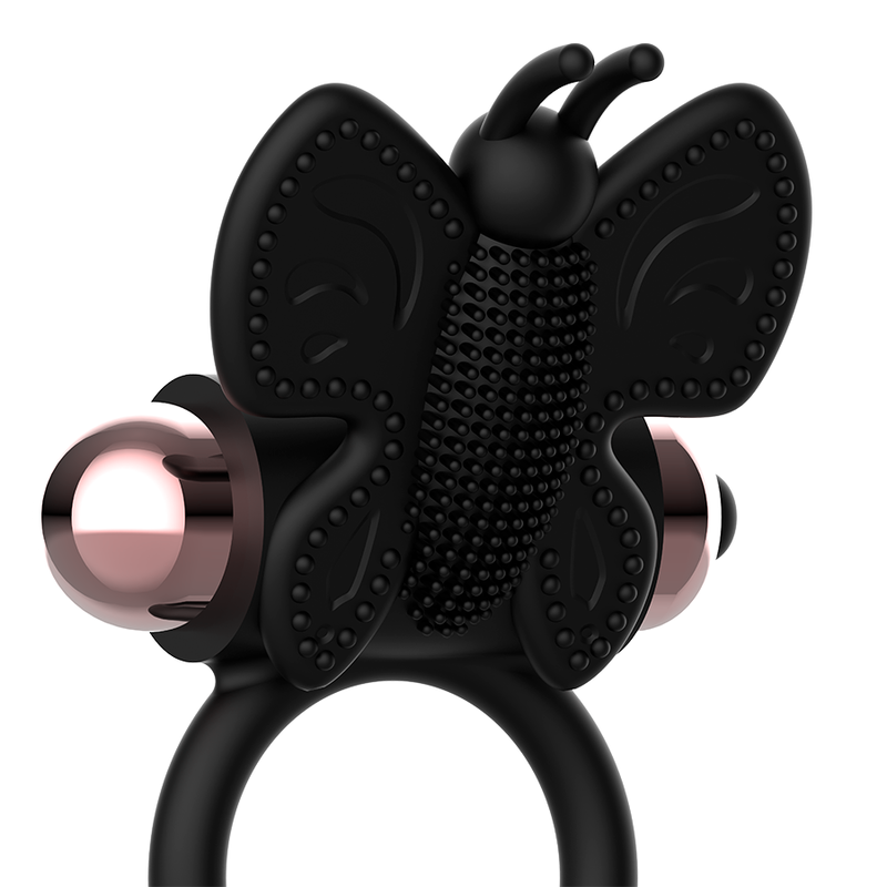 COQUETTE CHIC DESIRE - COCK RING BUTTERFLY WITH VIBRATOR BLACK/ GOLD - Imagem de 4