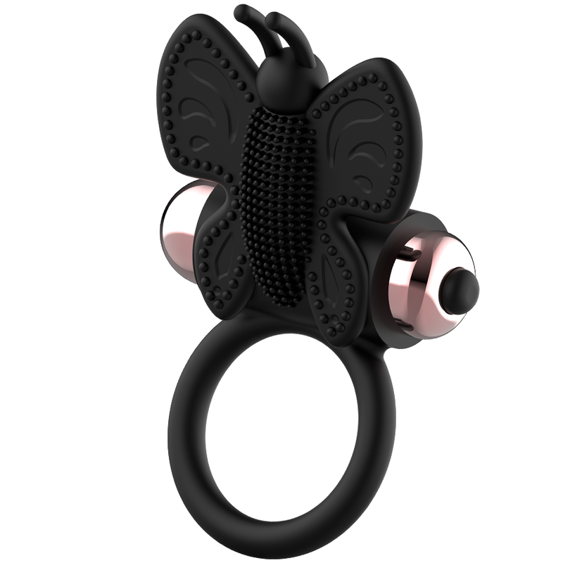 COQUETTE CHIC DESIRE - COCK RING BUTTERFLY WITH VIBRATOR BLACK/ GOLD - Imagem de 5