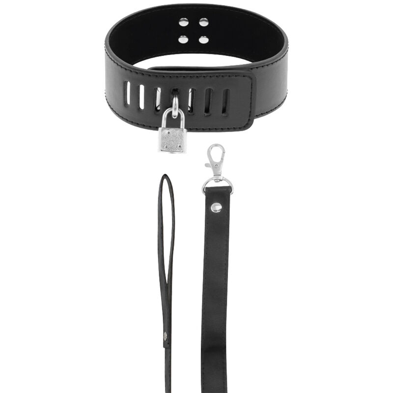 DARKNESS - BDSM COLLAR WITH BLACK LOCK - Imagem de 2