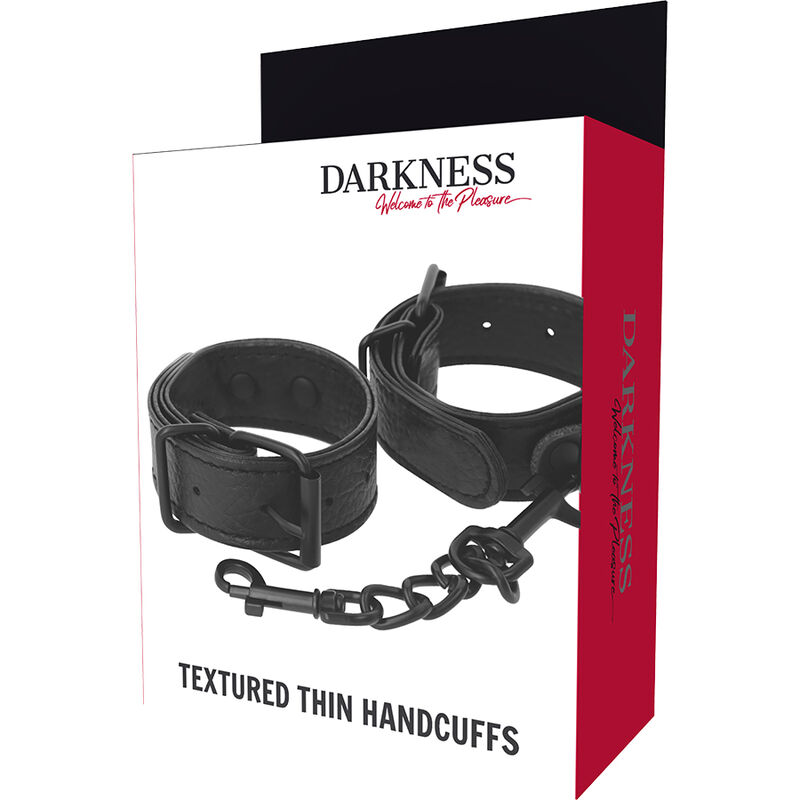 DARKNESS - WIDE THIN TEXTURED HANDCUFFS - Imagem de 5