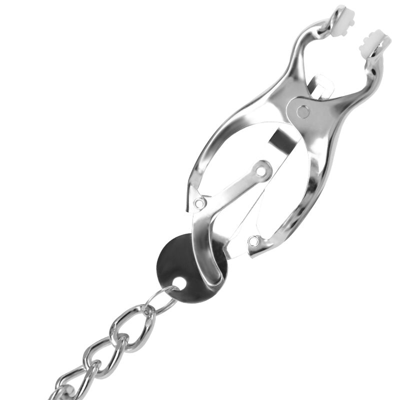 DARKNESS - METAL NIPPLE CLAMP WITH CHAIN - Imagem de 4