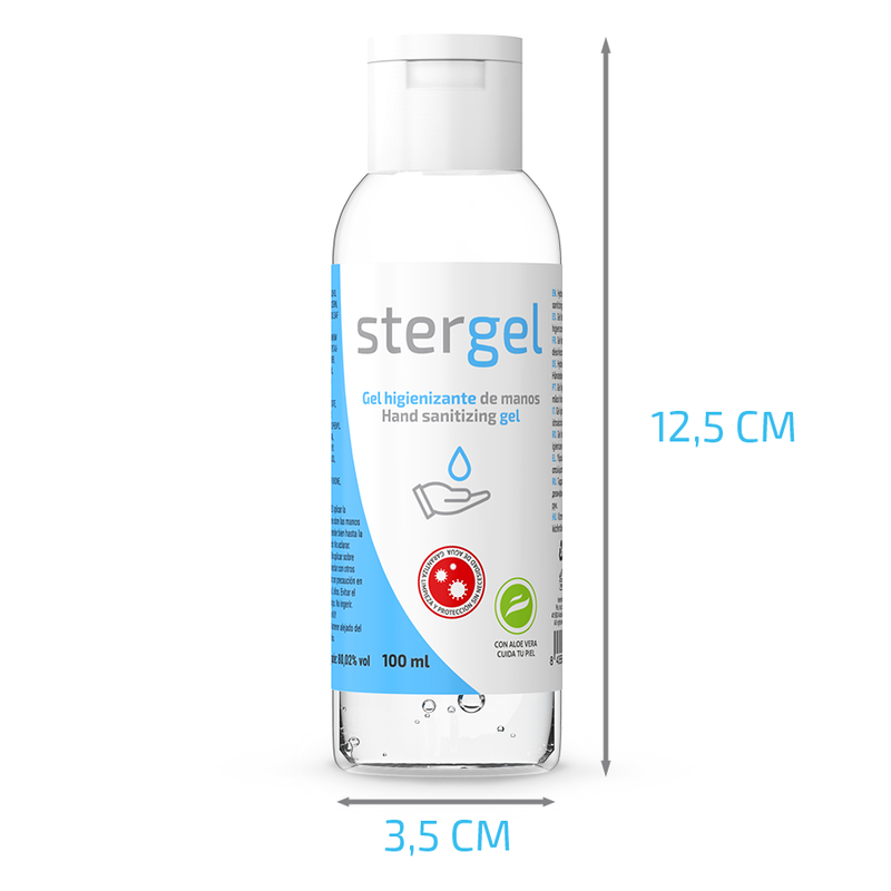STERGEL - HYDROALCOHOLIC HAND SANITIZING GEL ALOE VERA 100ML - Imagem de 2