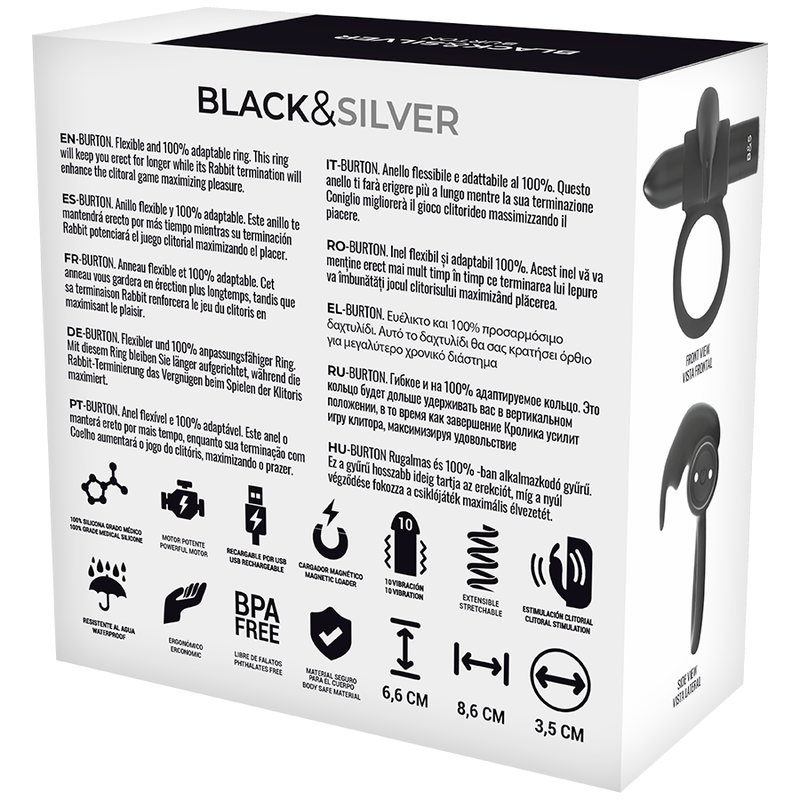 BLACKSILVER - BURTON RING 10 VIBRATION MODES BLACK - Imagem de 4