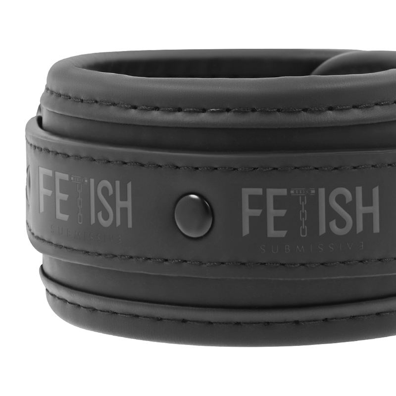 FETISH SUBMISSIVE - VEGAN LEATHER ANKLE CUFFS WITH NOPRENE LINING - Imagem de 3