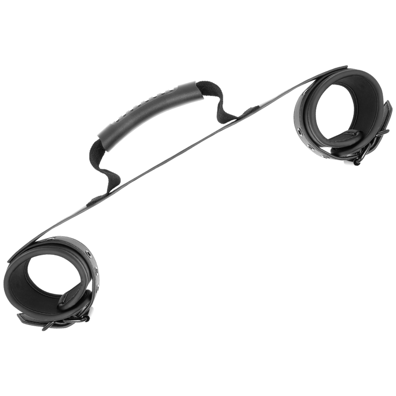 FETISH SUBMISSIVE - NOPRENE LINING HANDCUFFS WITH HANDLE - Imagem de 5