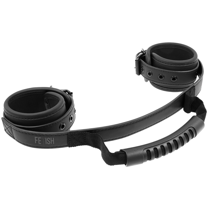 FETISH SUBMISSIVE - NOPRENE LINING HANDCUFFS WITH HANDLE - Imagem de 2