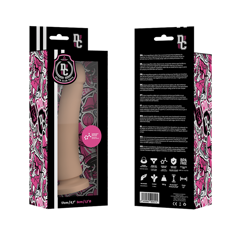 DELTA CLUB - TOYS DILDO NATURAL MEDICAL SILICONE 17 CM -O- 3 CM - Imagem de 4