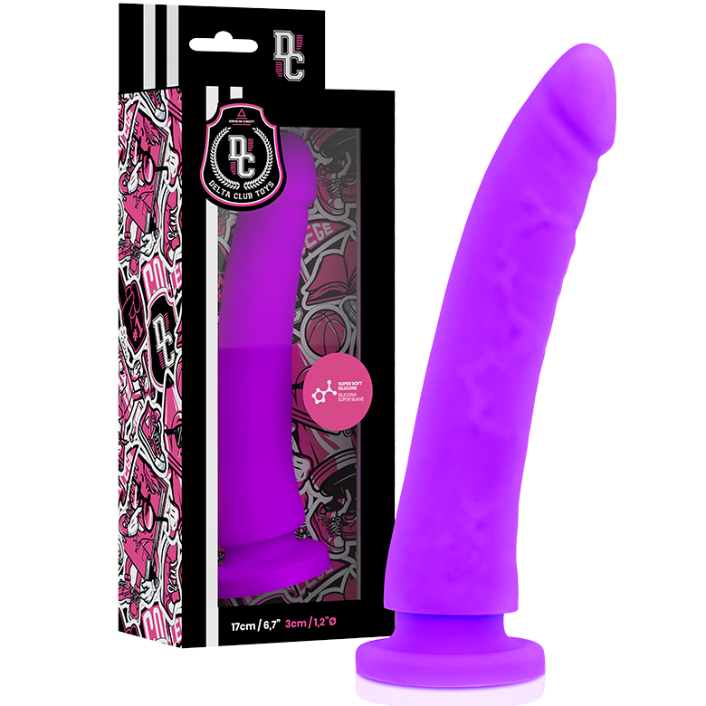 DELTA CLUB - TOYS LILAC DILDO MEDICAL SILICONE 17 CM -O- 3 CM - Imagem de 2