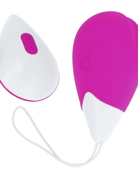 OHMAMA - TEXTURED VIBRATING EGG 10 MODES PURPLE AND WHITE