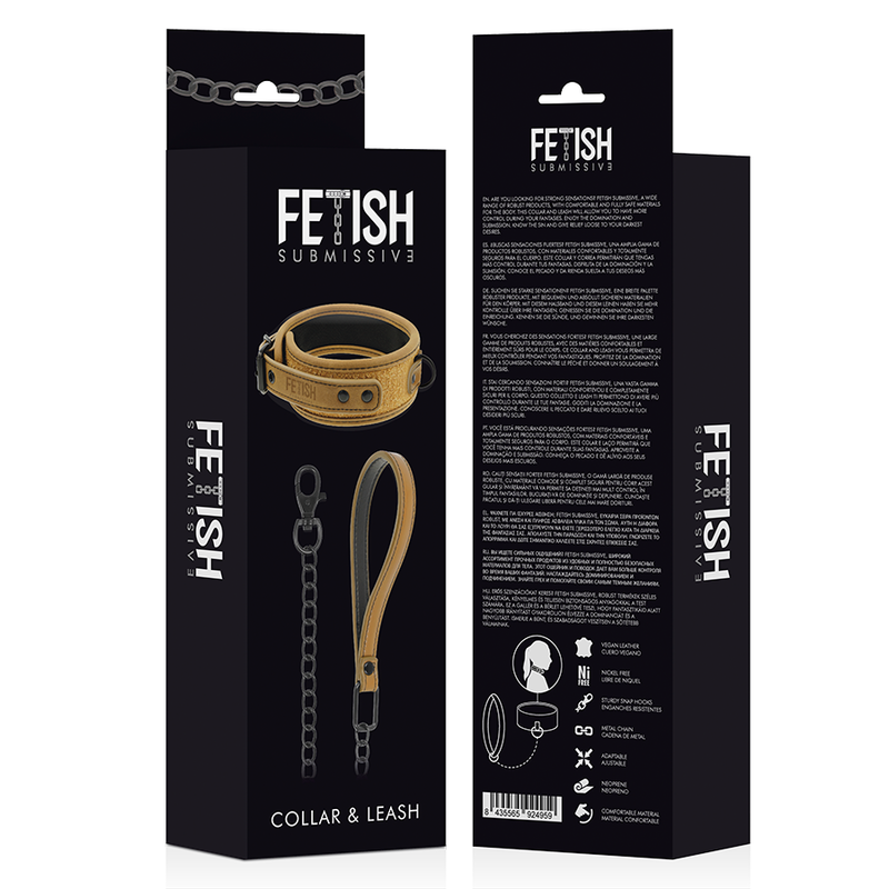 FETISH SUBMISSIVE ORIGEN - NEOPRENE LINED NECKLACE WITH CHAIN - Imagem de 4