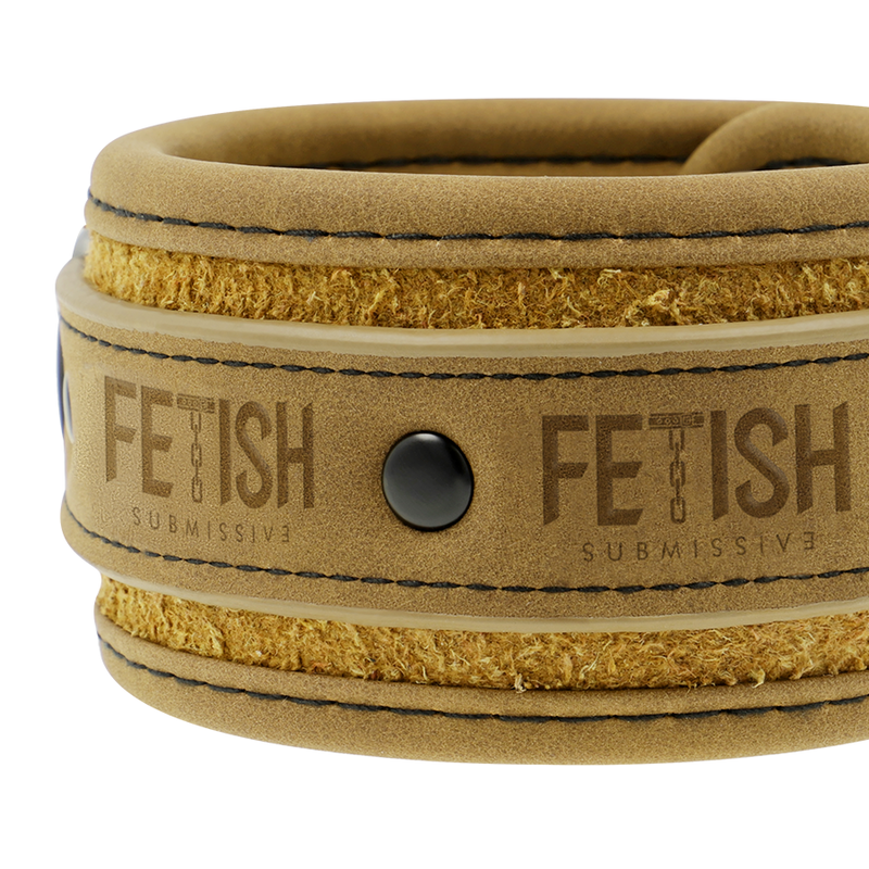 FETISH SUBMISSIVE ORIGEN - VEGAN LEATHER ANKLE CUFFS WITH NEOPRENE LINING - Imagem de 3