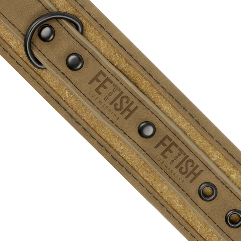 FETISH SUBMISSIVE ORIGEN - VEGAN LEATHER ANKLE CUFFS WITH NEOPRENE LINING - Imagem de 4