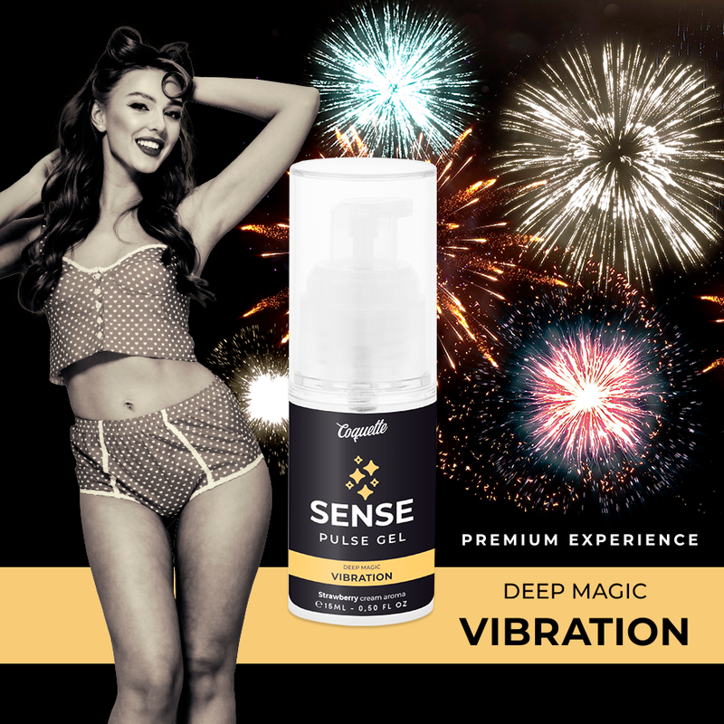 COQUETTE CHIC DESIRE - PULSE GEL STRAWBERRY MAGIC VIBRATION PREMIUM 15ML - Imagem de 3