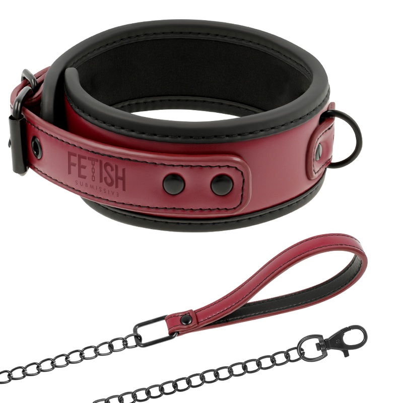 FETISH SUBMISSIVE DARK ROOM - NEOPRENE LINING CHAIN NECKLACE - Imagem de 2