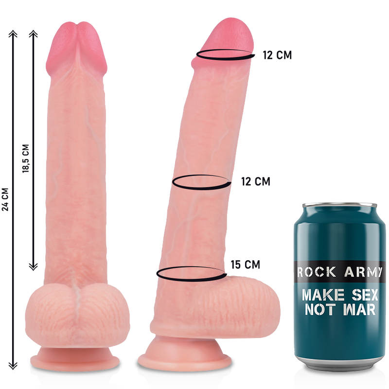 ROCKARMY - ARN S + LIQUID SILICONE DILDO PREMIUM KINGCOBRA 24 CM -O- 4.77 CM - Imagem de 3